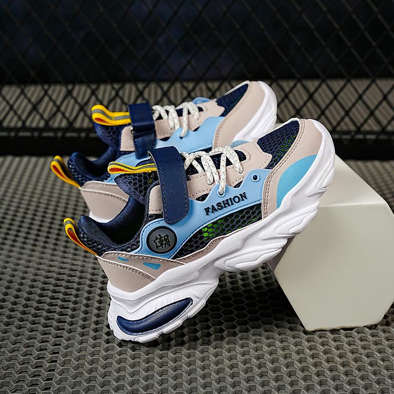 Summer Single Net Breathable Boys Sport Shoes Children Sneakers Rubber Leisure Trainers Casual Kids Sneakers Sizes 28-40