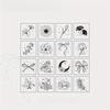 16pcs Wooden Rubber Stamp Set, Vintage Floral Botanical Stamps For Scrapbooking, Journaling, DIY Craft Stationery