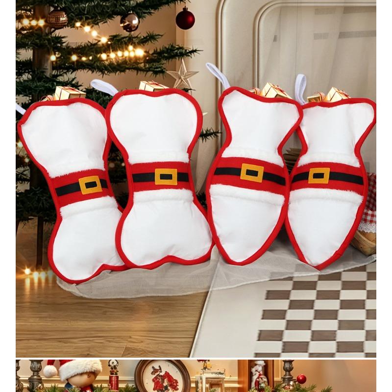 New bone-shaped Christmas stockings, pet gift stockings, Christmas tree decorations, fireplace hanging decorations