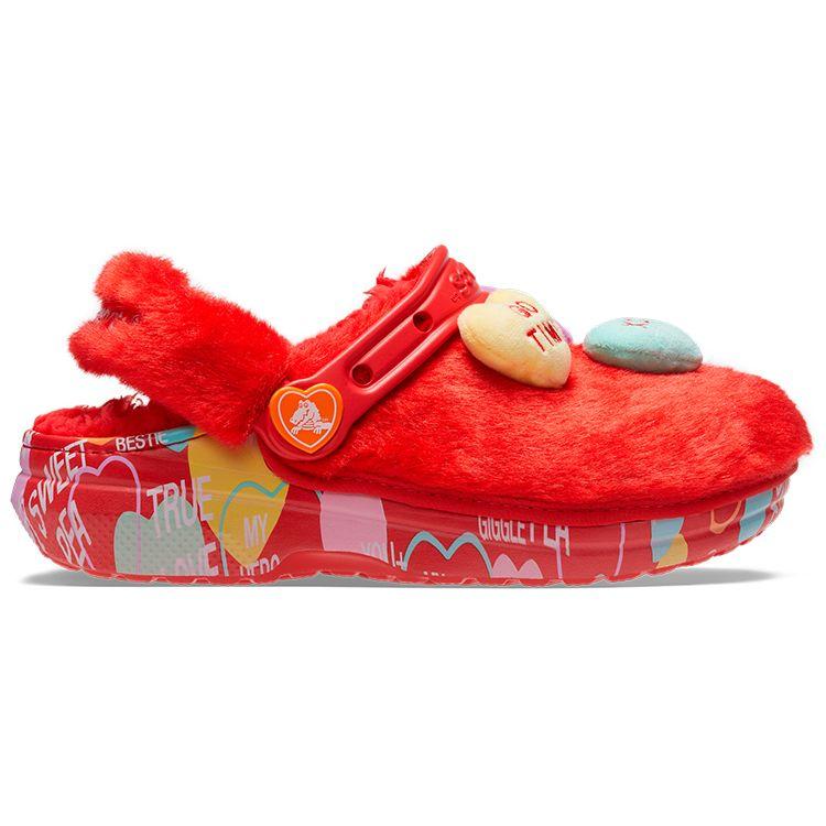 Sweethearts x Crocs Clog Classic Fur Valentines Day Unisex Sneakers Red 207741-610