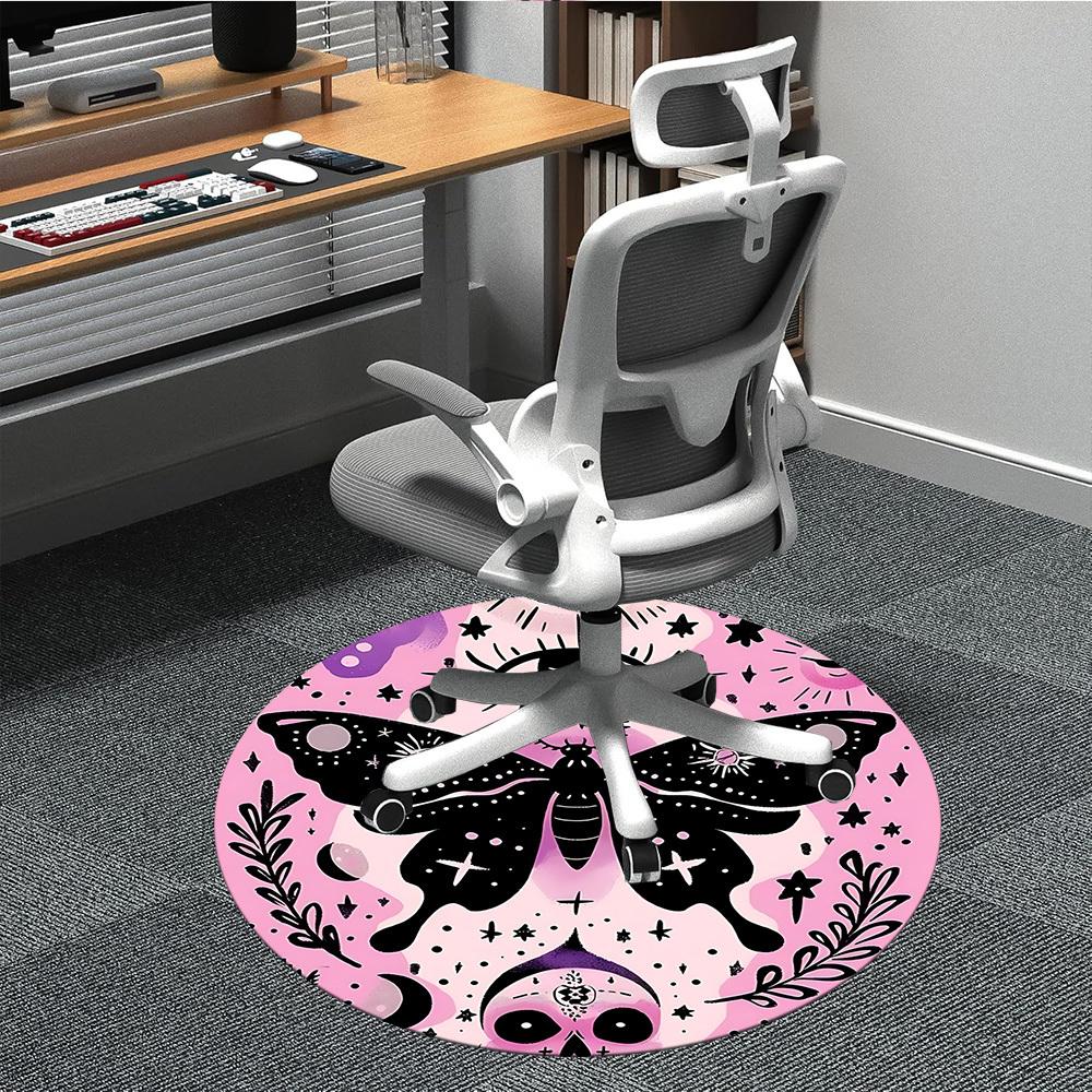 1pc Celestial Butterfly Carpet, Round Non Slip Durable Large Size Office Carpet, Suitable for Office