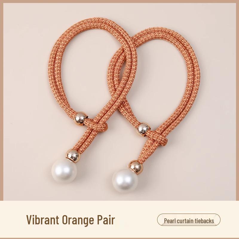 Pair of Luxury Sheer Curtain Tieback Buckles - Elegant Rope and Trim Accessories for Decoration