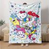 1pc Hello Kitty & Friends Blanket, Home Decorative Throw Blanket, All Seasons Use, Living Room, Travel, Camping, Car Blankets, Beach, Office Naps, Gif