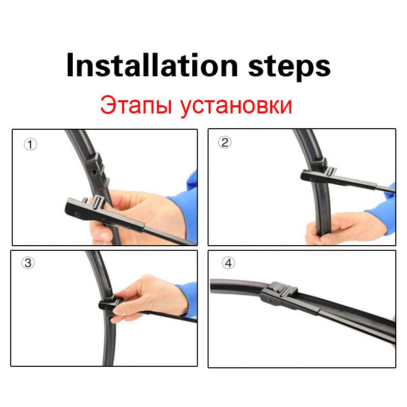 3PCS Car Wiper for Mazda 3 BK 2003-2009 2008 2007 Front Rear Windshield Windscreen Wiper Blade Rubber Accessories 21"+19"+14"
