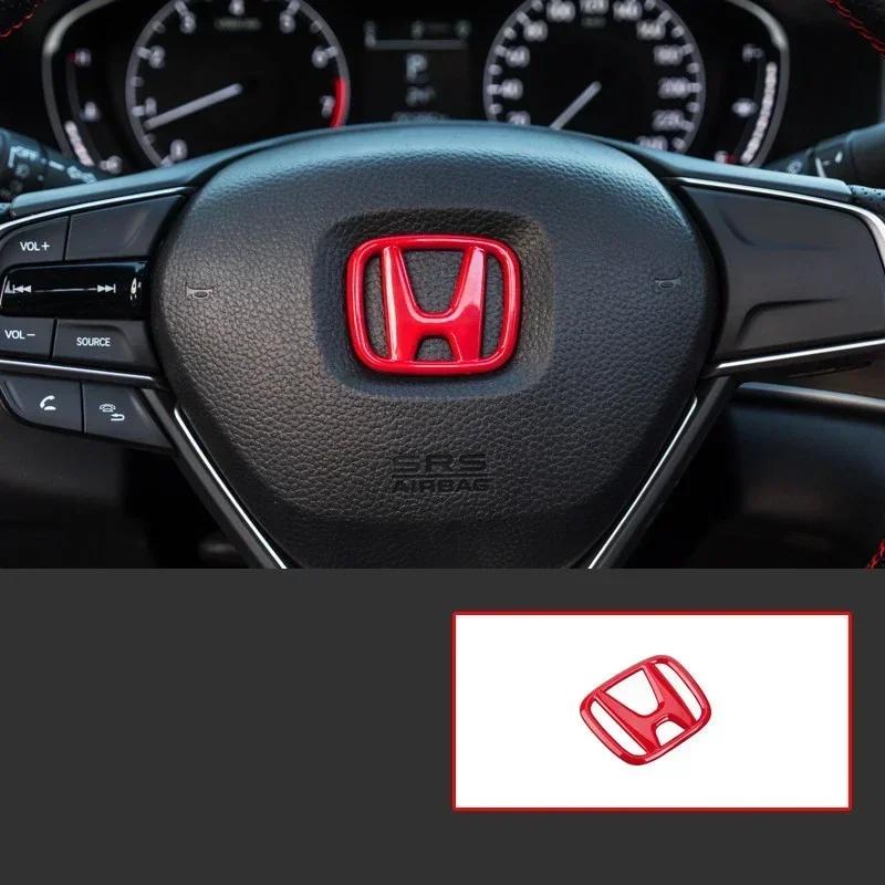 ABS Carbon Fiber for Honda Civic 10th 2016-2020 Inspire Car Front Grille Rear Trunk Steering Wheel Emblem Stickers Accessories