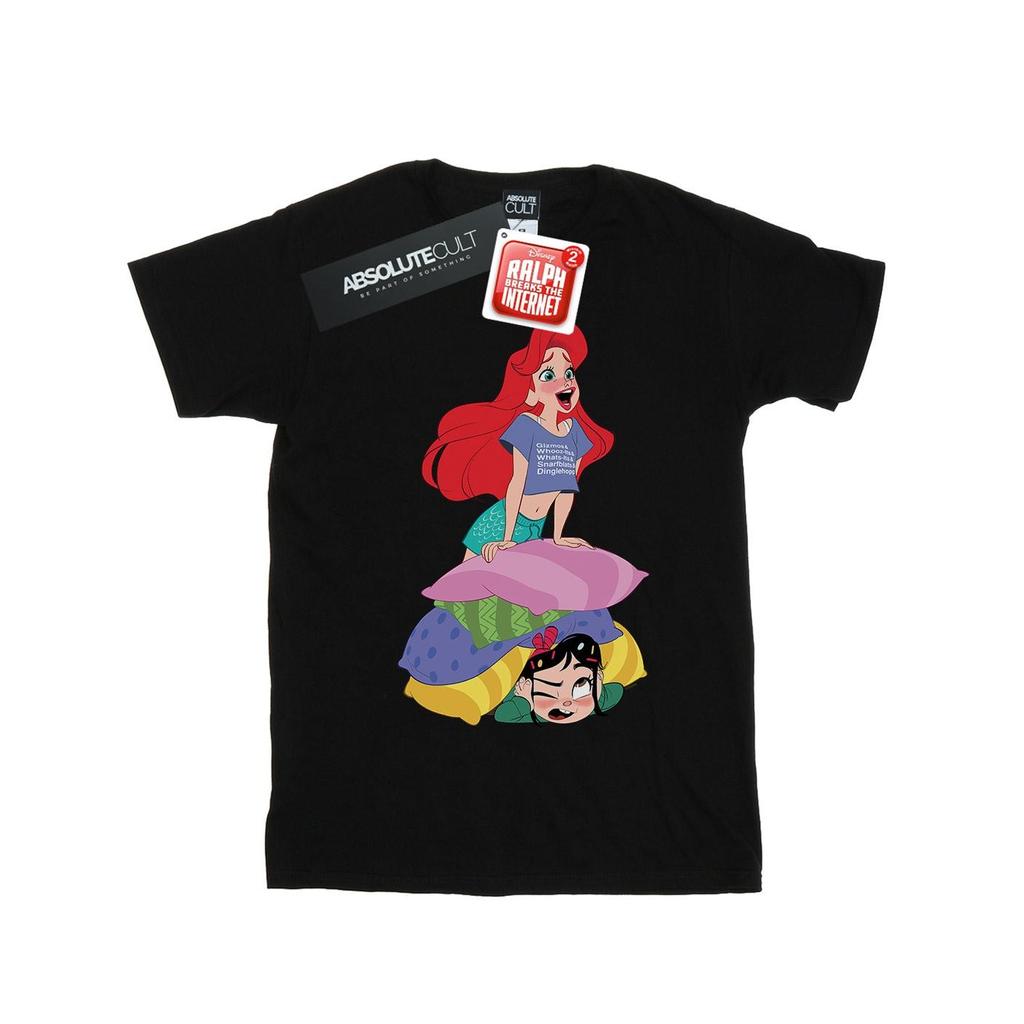Disney Womens/Ladies Wreck It Ralph Ariel And Vanellope Cotton Boyfriend T-Shirt