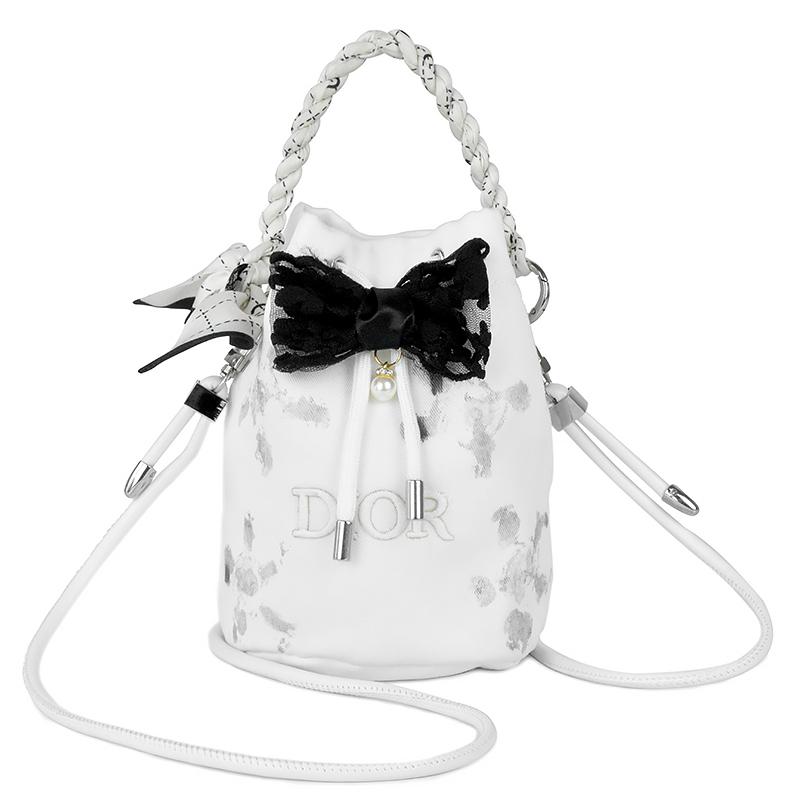 Dior Сумка Белый Лунный Гибискус - Белая Подарочная Коробка