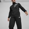 Puma Спортивный костюм Power Poly с принтом логотипа и буквами, воротником-стойкой, молнией, куртка с манжетами, брюки, повседневный спортивный комплект, мужской спортивный костюм, черный 681296-01