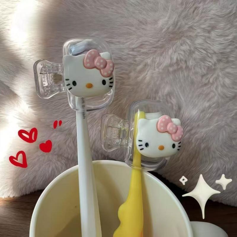 Милый Мультяшный Держатель для Зубных Щеток HelloKitty Милая Домашняя Необходимая Коробка Защита и Украшение Вашей Зубной Щетки для Использования в Путешествиях