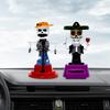 Car Dash Decor Solar Skull Dashboard Ornaments For Car Halloween Theme Automotive Interior Supplies Spooky Skull Statue For
