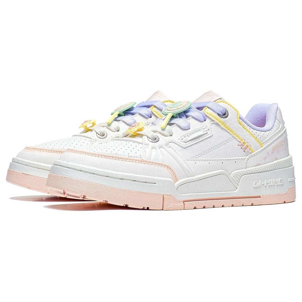 Кроссовки женские Li Ning Journey 1.5 с нескользящей подошвой и износостойкими вставками белого, розового, фиолетового цвета AGCT266-5