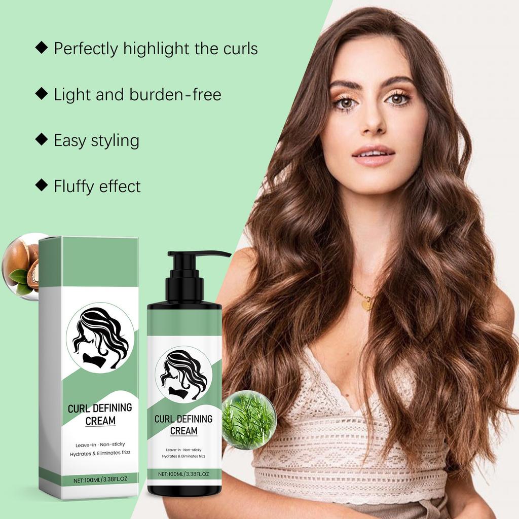Curly Hair Shaping Cream Is A Light And Cream With Elastic Hair Strands, Creating A Natural And Three-Dimensional Curling Effect