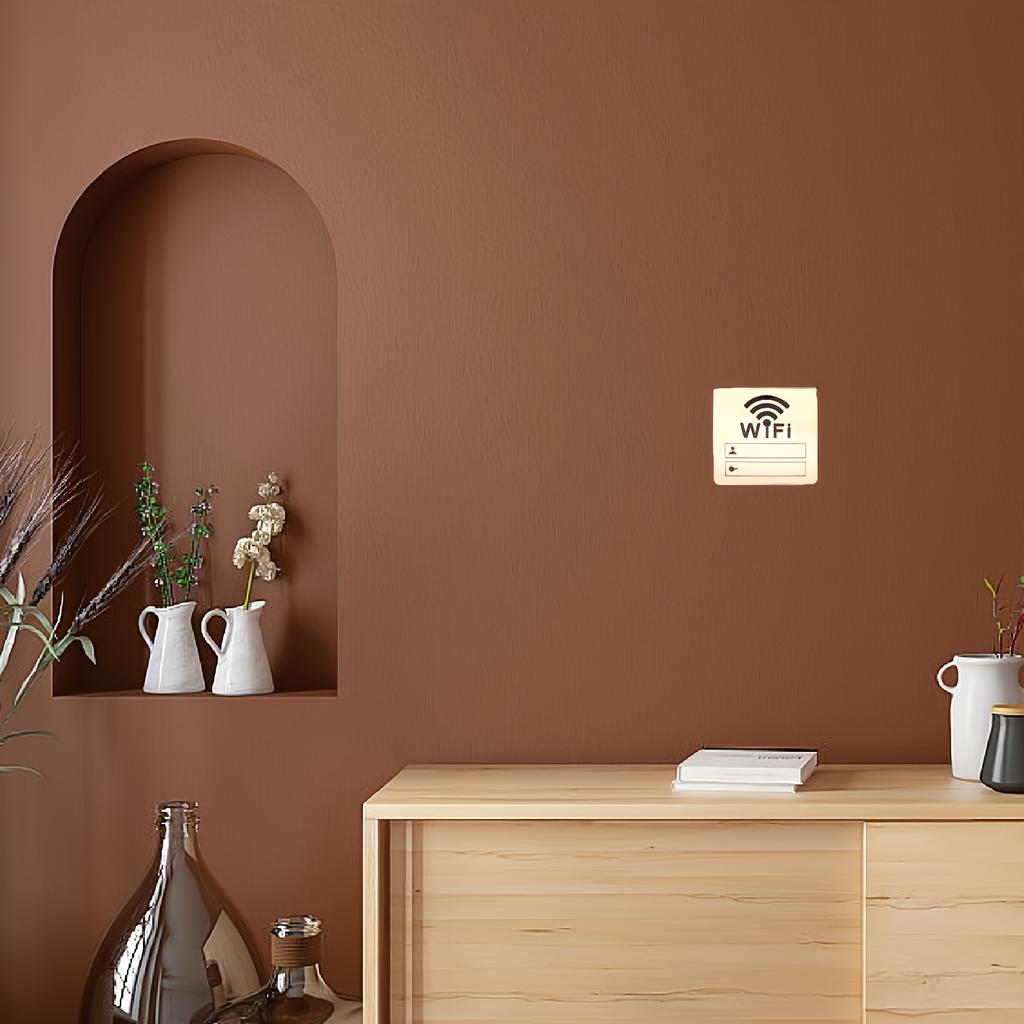 1Pc [2D Plane] 2D Acrylic Wifi Password Sign, No Power Supply, Multi-functional Home Office Decoration