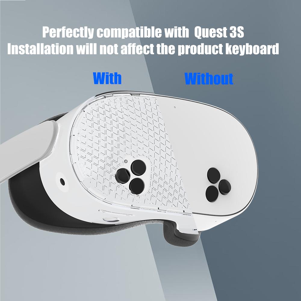 Защитный чехол для головы Meta Quest 3S, кристальный чехол для хоста Q3S, крышки для линз, VR-аксессуары