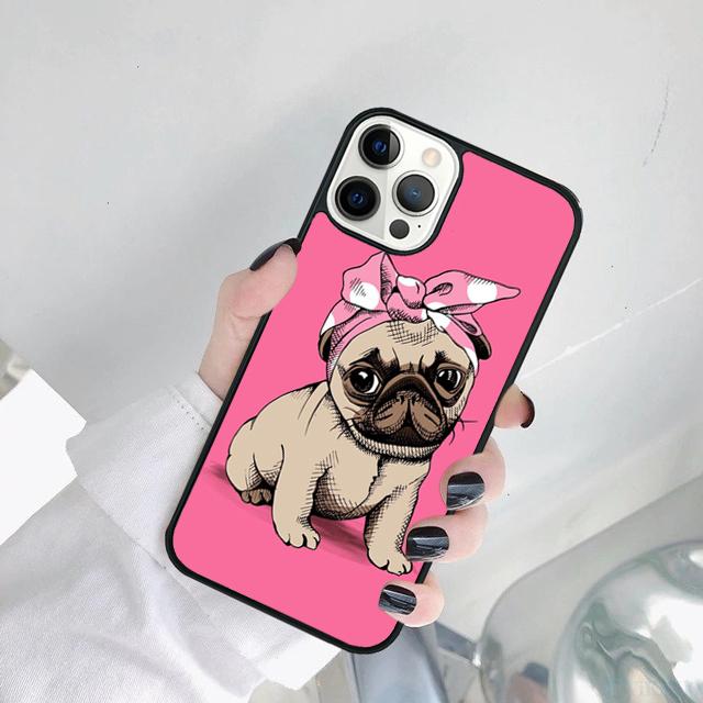 МИНУЛАЯ ЩЕНЯЧЬЯ СОБАКА МОПС Чехол для телефона Для iPhone 17 Air 16 15 14 SE 2020 11 12 13 Pro MAX Plus
