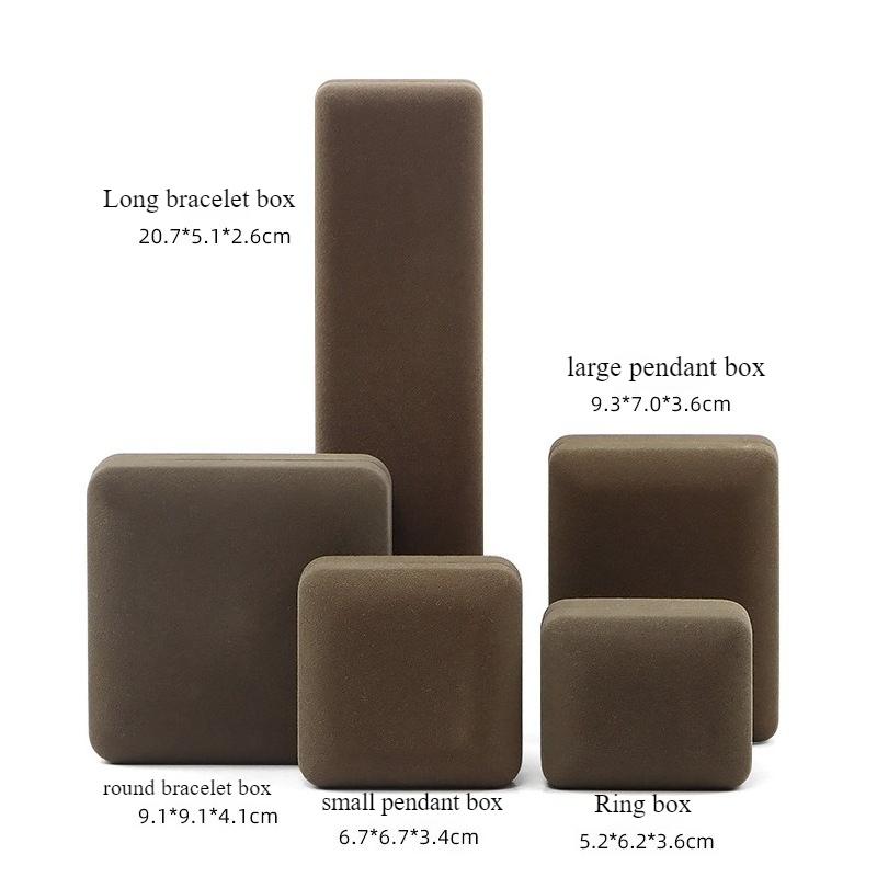 High end velvet iron box jewelry box, gold jewelry jade gift ring box, necklace bracelet jewelry packaging box
