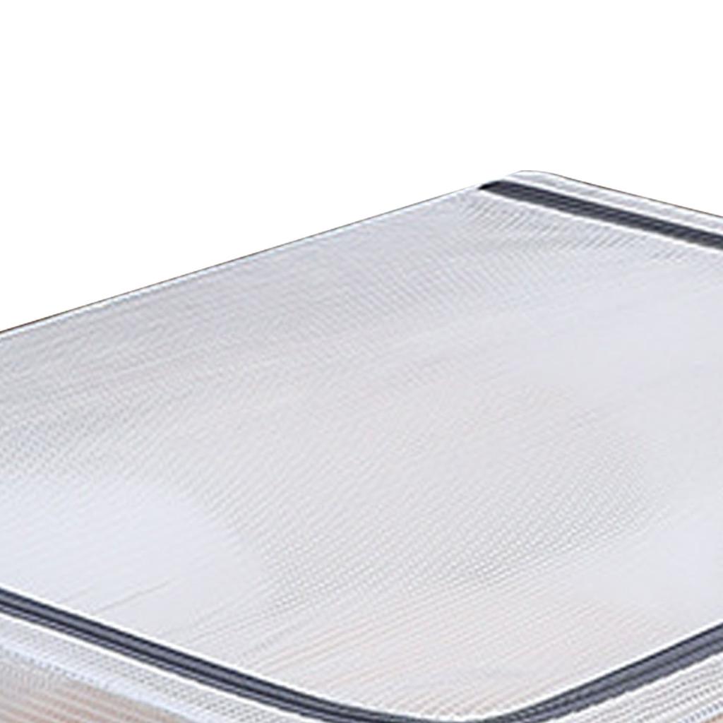 Transparent Mesh Clothes Organizer with Lid Large Capacity Moisture Proof Clothing Storage Box for