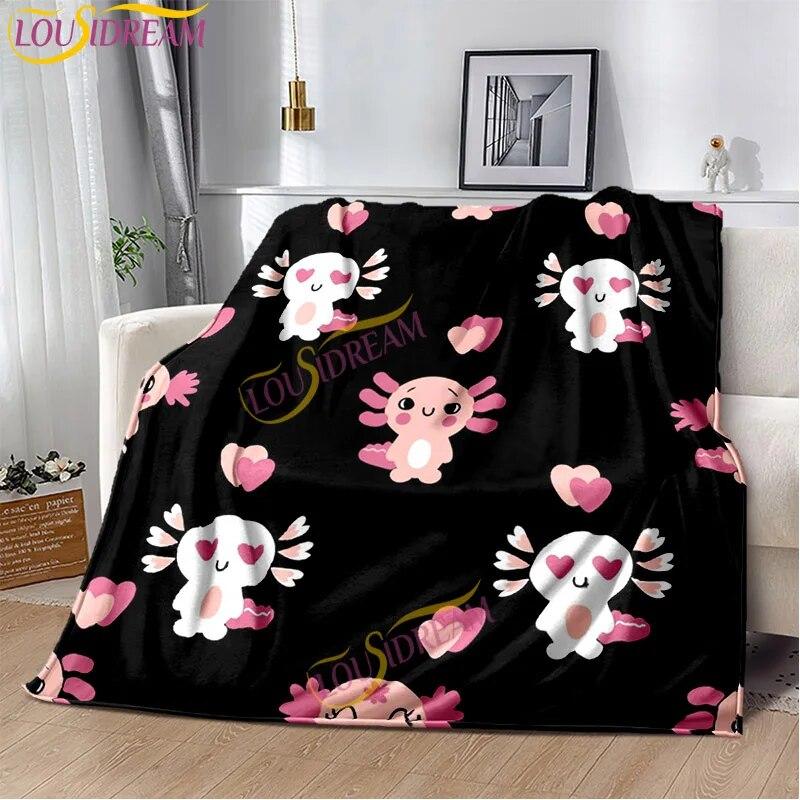 Мягкое плюшевое постельное белье с изображением животных Ajolote, диван для гостиной, спальня, кровать, одеяла для пикника, милое подарочное одеяло с принтом аксолотля