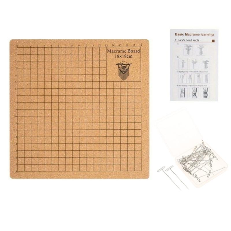 Crafting Grid Board with Instruction Lightweight Project Pad for String Projects Reusable and Handy Braiding Board