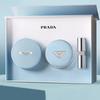 Prada Набор косметики Clean Blue Limited Трехпредметный набор: #U001 синяя помада + синяя лимитированная пудра-кушон #LC5 + сумка для пудры-кушона без подарочной упаковки