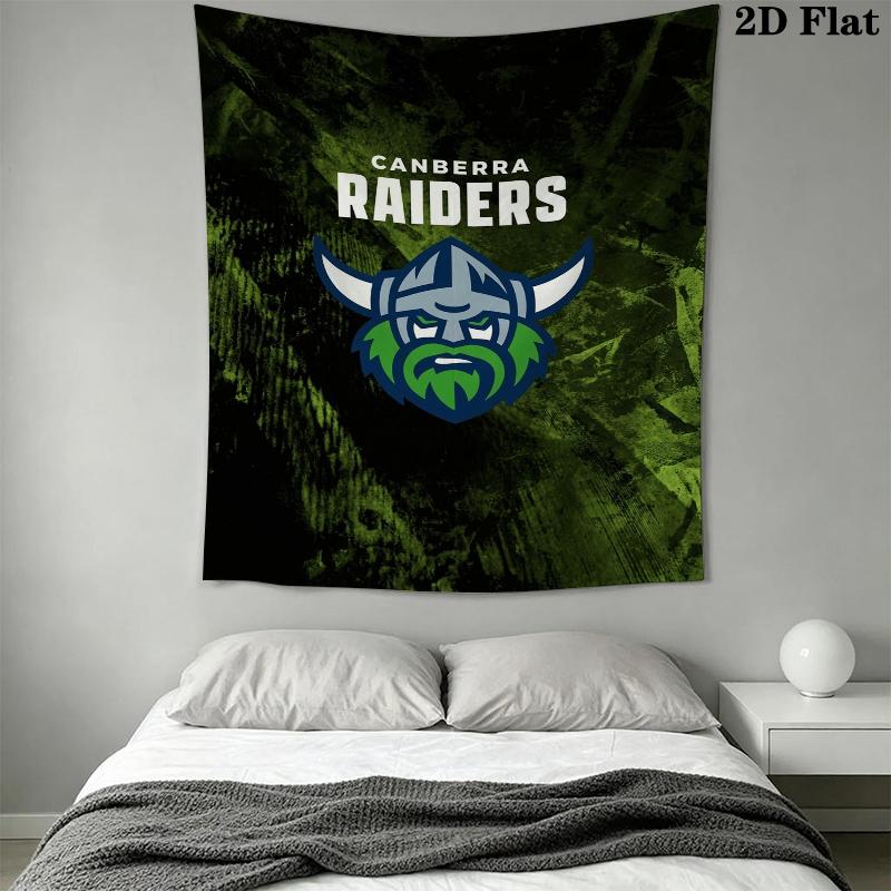 Canberra Raiders Wall Tapestry Aesthetic Wall Hanging Printed Fabric Blanket Decorative Tapestries for Bedroom Living Room Home Decor