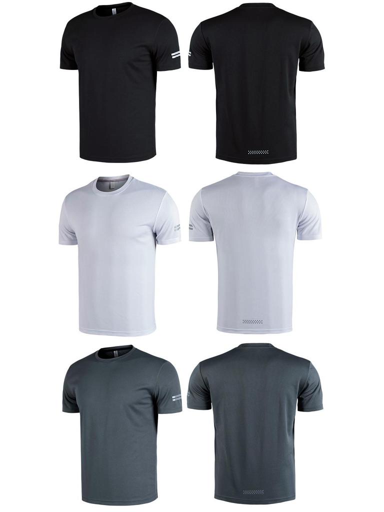 Мужская футболка большого размера быстросохнущая: Спортивная одежда с коротким рукавом 5X-6X для лета