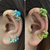 Прекрасный Креативный Сине-Зеленый Кафф на Ухо в Виде Лягушки для Женских Забавных Серег Ювелирные Аксессуары Подходят для Фестивальных Подарков для Друзей