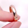 Korean Rose Gold Polished Couple Ring - Fashionable 4mm Titanium Steel Band for Women