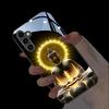 Треугольный Геометрический Светящийся Чехол Для Телефона Samsung S24 S23 S22 Ultra S21 S20 FE A72 A53 A50 Светодиодный Стеклянный Чехол с Управлением Звуком