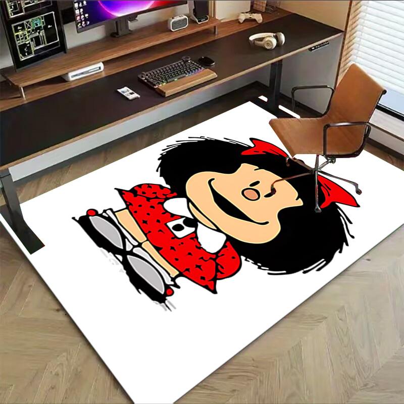 1pc Mafaldas Adventures Carpet for Playroom Bedroom Living Room Sofa Home Decor,kids Game Area Rug Non-slip Floor Mat Y73036