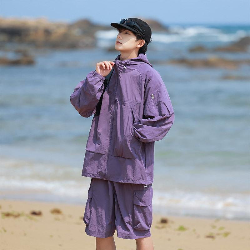 Mountain men's and women's light and thin sunscreen suit, couple's outdoor UPF10 + breathable anti-ultraviolet fishing sunscreen suit