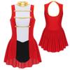 Women's Circus Ringmaster Halloween Costume Sleeveless Skirted Leotard Showman Jumpsuit