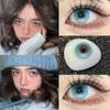 Mill Creek 2 шт. Синие контактные линзы с радужной оболочкой Яркие 14,2 мм Косплей Аниме Глаза Люминесцентное тело Летние синие контактные линзы для ежегодного использования