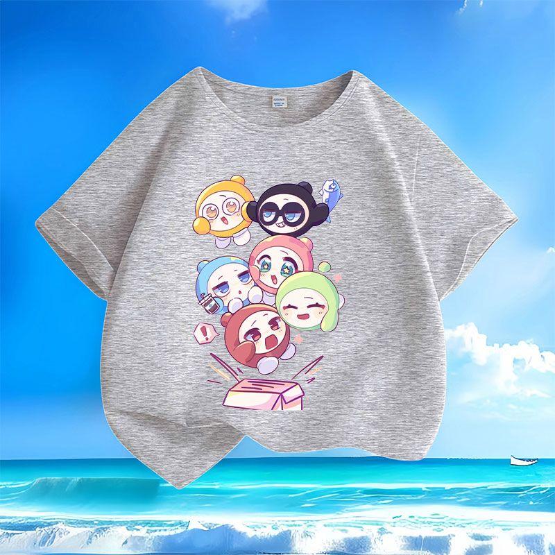 Children's Fashionable and Cute T-shirts, Loose Tops for Boys and Girls in Summer