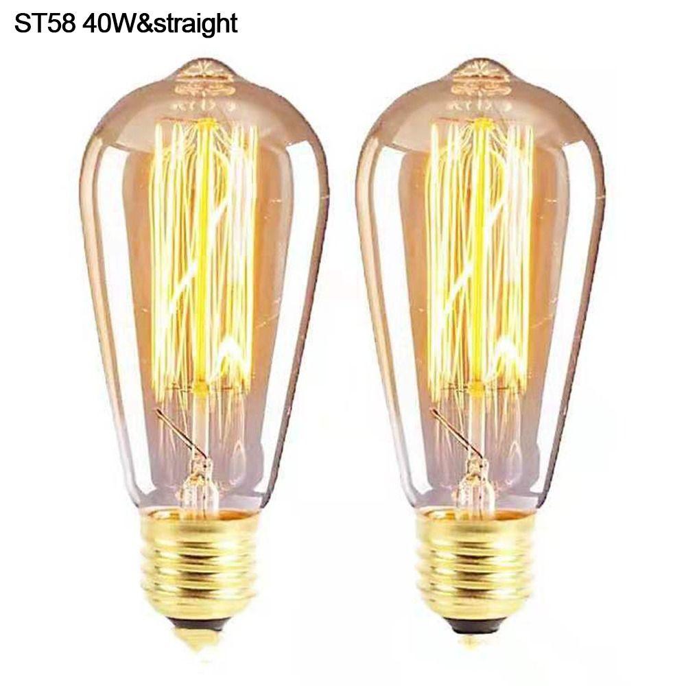 E27 патрон Шаровой светильник Антикварная лампа накаливания Декоративная лампа Эдисона Винтажная ретро-лампочка Стеклянная нить накаливания