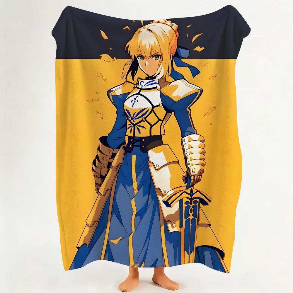 Game F Fate G Grand O Order Flannel Blanket Suitable for Sofa Living Room Bedroom