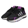 Adidas Originals Nite Jogger Mesh Suede Running Shoes Comfortable Durable Low-Top Lifestyle Sneakers Women Sneakers Black Purple FX6903