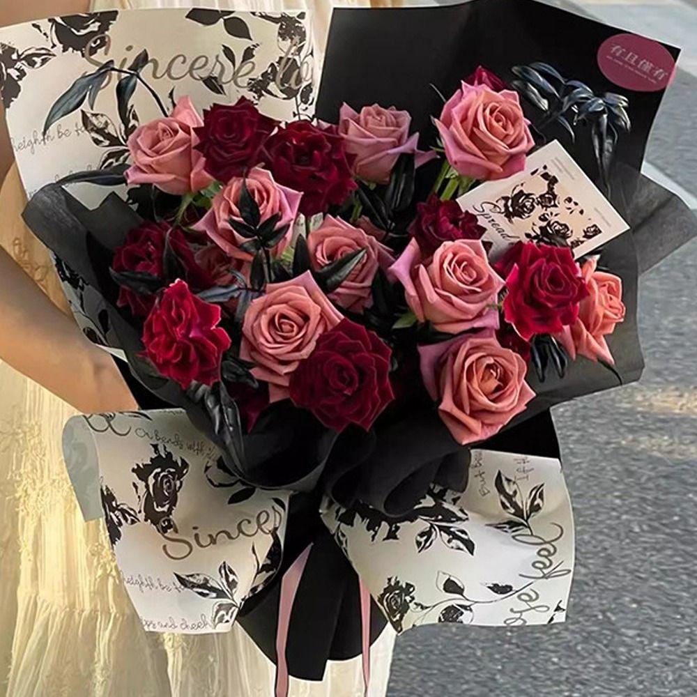 10pcs Antique Bouquet Wrapping Paper Romantic Gift Packaging Paper Mother's Day