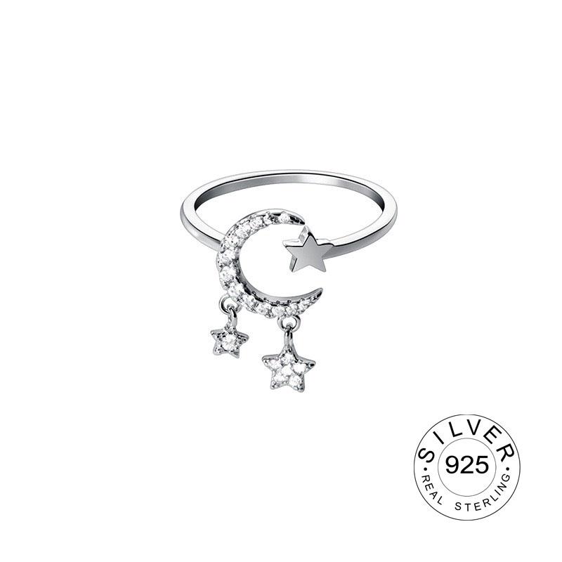 Xiaomi 925 Sterling Silver Zircon Rings For Women Geometric Fine Jewelry Finger Adjustable Geometric CZ Ring For Party Birthday Gift