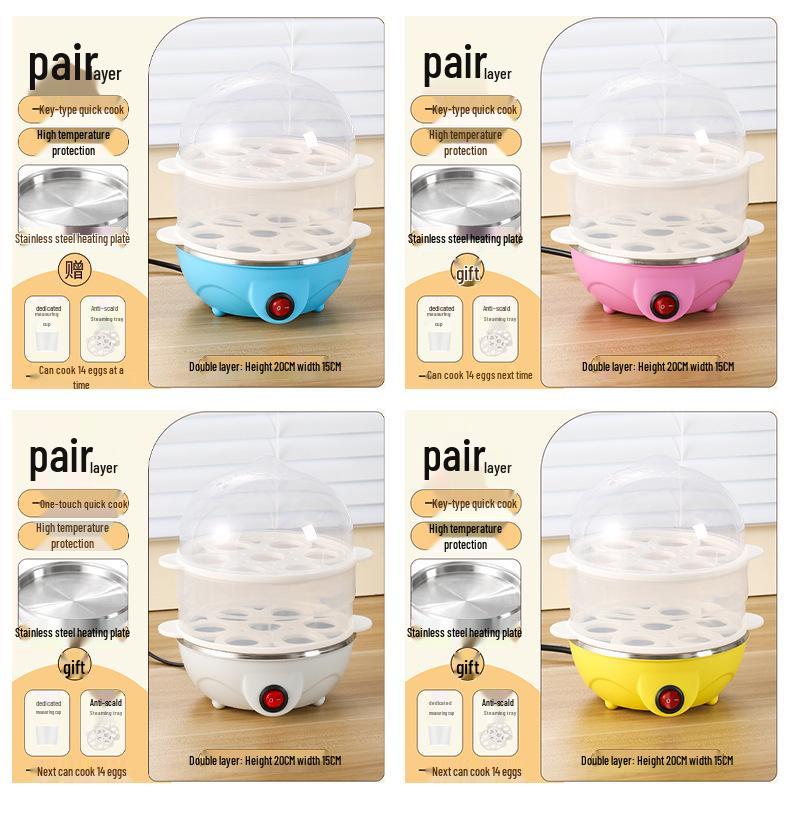 Stainless Steel Multifunctional Egg Cooker with Automatic Power-Off
