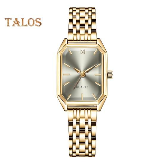 Женские наручные часы с прямоугольным циферблатом и ремешком из нержавеющей стали, деловые, формальные, кварцевые, ювелирные изделия, подарок на день рождения