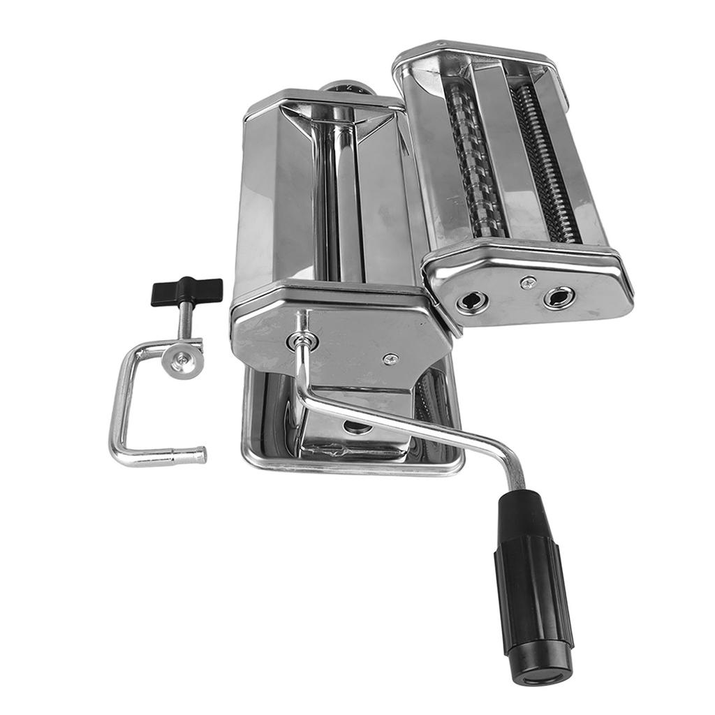 Hand Crank Noodle Machine Stainless Steel Dough Roller Pasta Maker 7 Thickness Settings 0.5?2.5mm