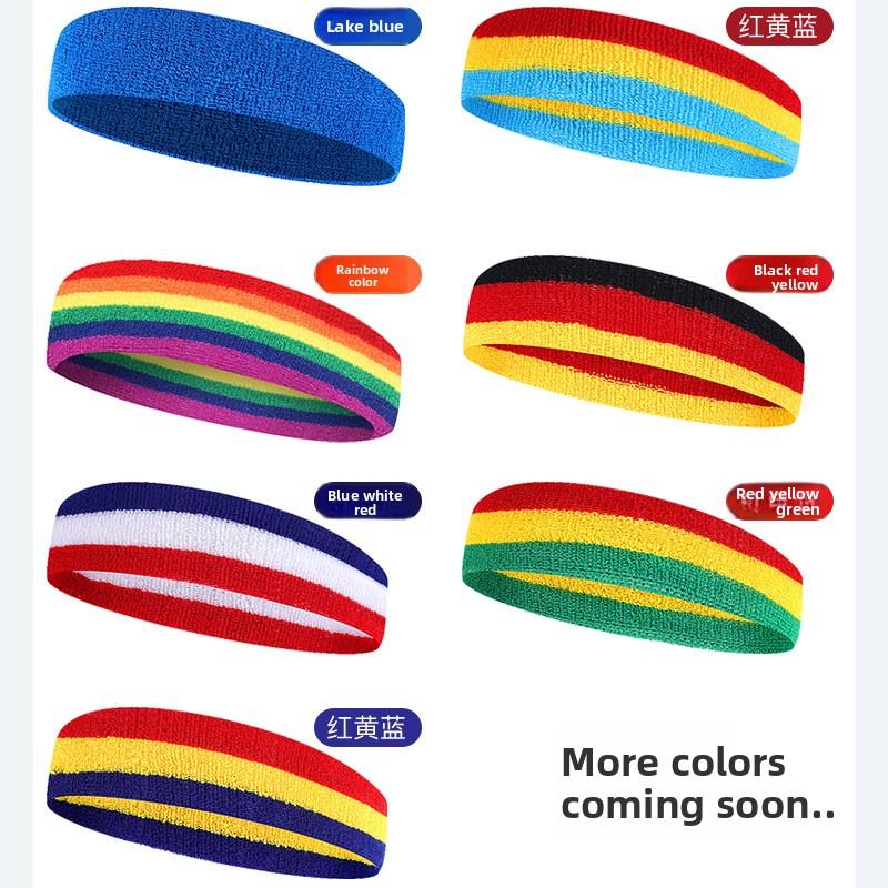 Sports headband for running, sweat-absorbing headband, outdoor yoga hairband, solid color anti-sweat headscarf, fitness elastic sweat-wicking band