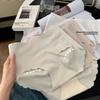 Женские летние простые трехмерные буквы с волнистым краем, бесшовные, из ледяного шелка, быстросохнущие, со средней посадкой, треугольные трусы