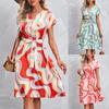 Women's Clothing Popular Summer New Printed Short-sleeved Dress