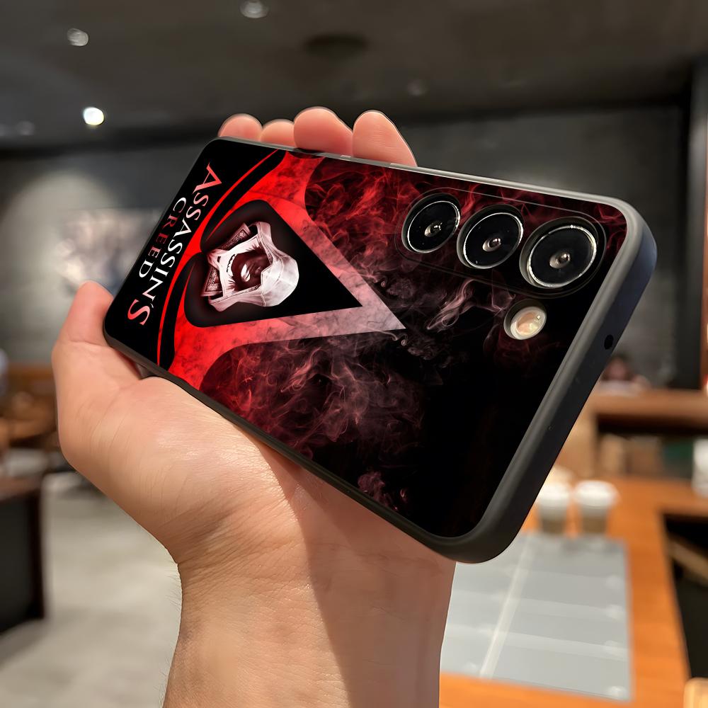 Чехол для телефона Assassin's Creed для Samsung A56 A36 A26 A16 A15 A25 A35 A55 A14 A34 A24 A54 Черный Мягкий