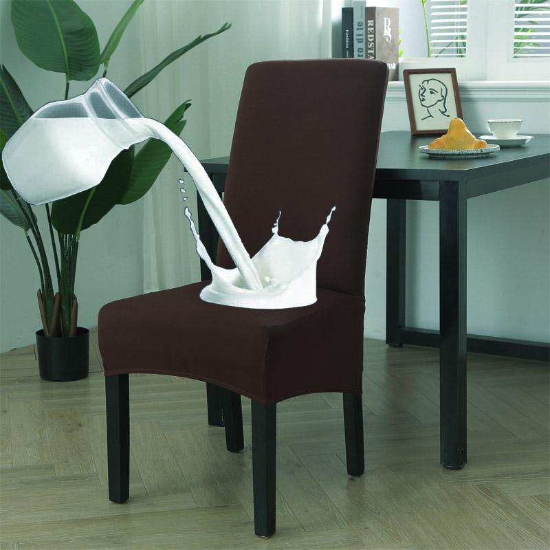 Очень большие водонепроницаемые однотонные эластичные чехлы на стулья XL