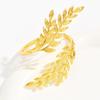 5pcs Gold Leaf Napkin Buckles Electroplated Napkin Holder Wheat Shaped Napkin Ring  Banquet