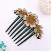 Useful Non-slip Hair Maker Colorful Fashion Flower Inlaid Rhinestone Bun Comb Accessories Clip