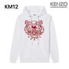 Unisex Cotton Hoodie With Tiger Embroidery Long Sleeve Oversized Pullover Winter